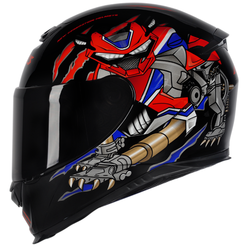 Capacete Axxis Eagle Animals Preto/Vermelho