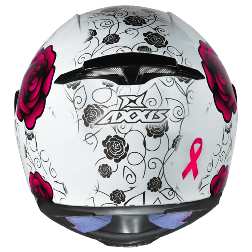 Capacete Axxis Eagle Flowers Branco/Rosa