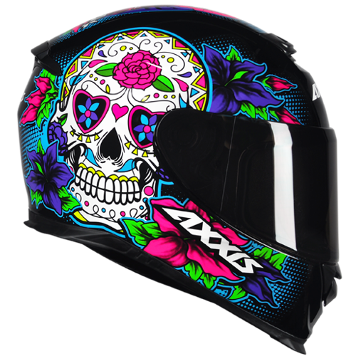 Capacete Axxis Eagle Skull Preto/Azul