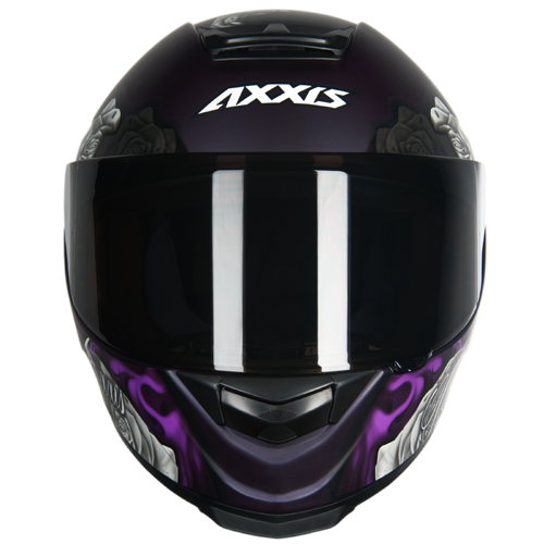 Capacete Axxis Eagle Lady Catrina Preto Fosco/Violeta