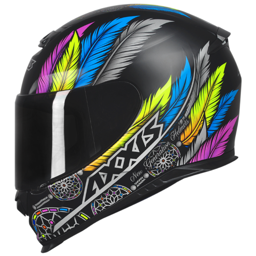 Capacete Axxis Eagle Dreams Preto Fosco/Cinza