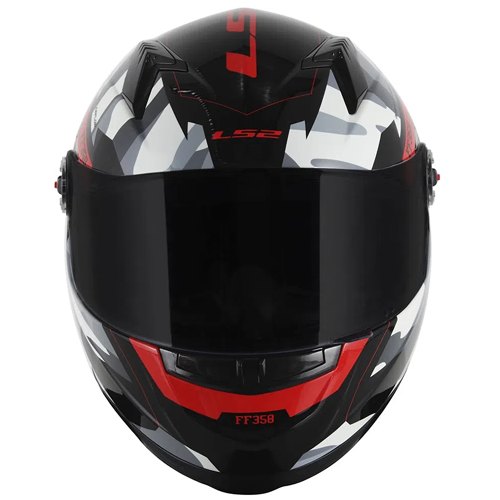Capacete LS2 FF358 Tank Camo Preto/Vermelho