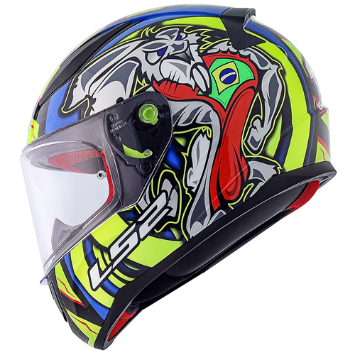 Capacete LS2 FF353 Rapid Alex Barros Réplica Azul