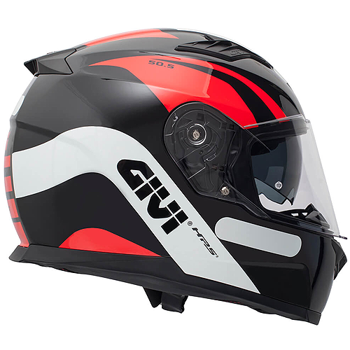 Capacete Givi 50.5 Pista Preto/Vermelho/Branco