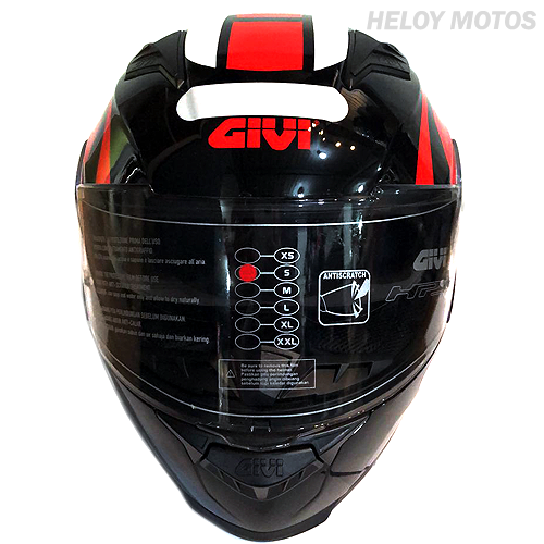 Capacete Givi 50.5 Pista Preto/Vermelho/Branco