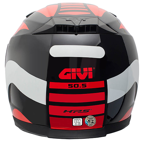 Capacete Givi 50.5 Pista Preto/Vermelho/Branco