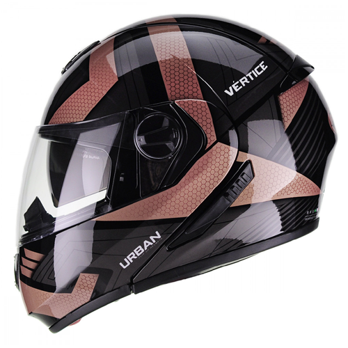Capacete Peels Urban Vértice Preto Brilhante Com Cobre