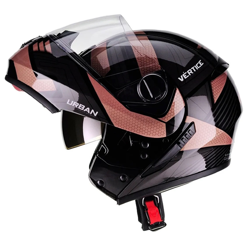 Capacete Peels Urban Vértice Preto Brilhante Com Cobre
