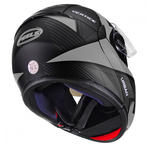 Capacete Peels Urban Vértice Preto Fosco Com Prata