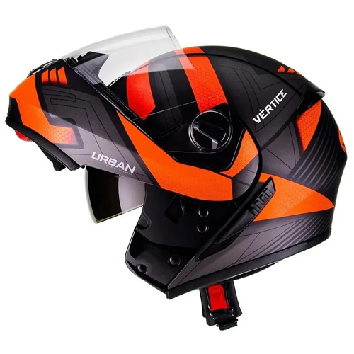 Capacete Peels Urban Vértice Preto Fosco Com Laranja
