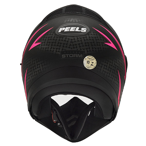 Capacete Peels Mirage Storm Preto Fosco com Rosa