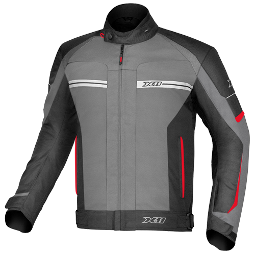 Jaqueta X11 One 2 Masculina Impermeável Preto/Cinza/Vermelho