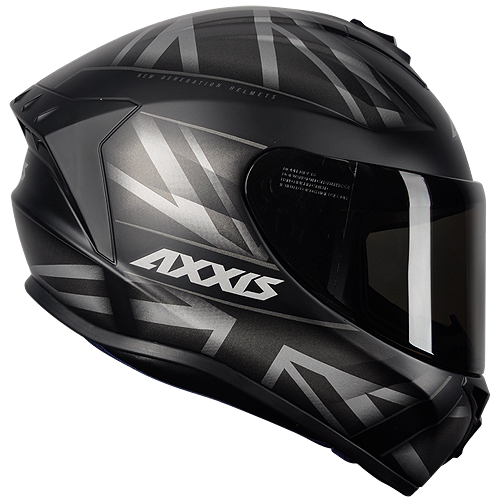 Capacete Axxis Draken Uk Preto Fosco/Cinza