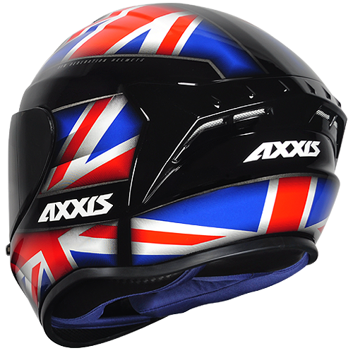Capacete Axxis Draken Uk Preto/Vermelho/Azul