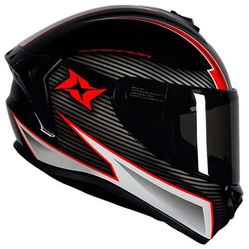 Capacete Axxis Draken Track Preto/Vermelho