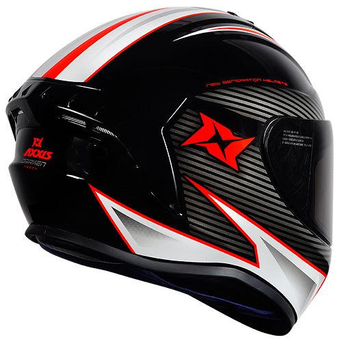 Capacete Axxis Draken Track Preto/Vermelho