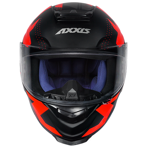 Capacete Axxis Eagle Diagon Preto Fosco/Vermelho