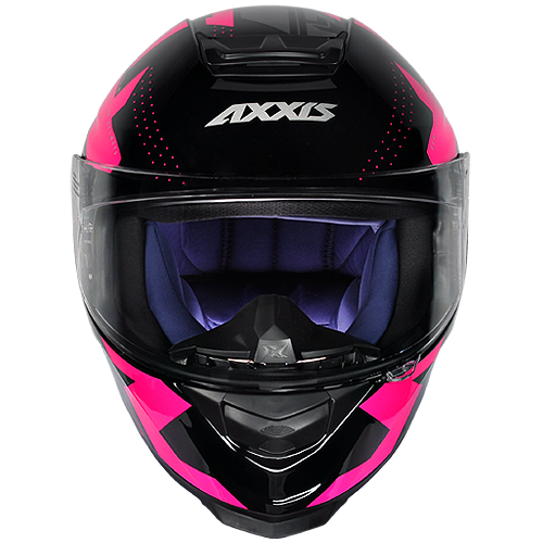 Capacete Axxis Eagle Diagon Preto/Rosa