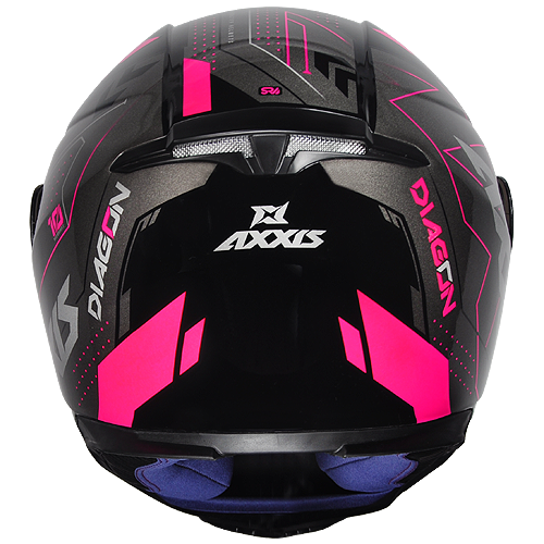 Capacete Axxis Eagle Diagon Preto/Rosa