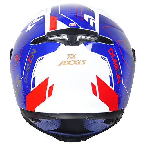 Capacete Axxis Eagle Diagon Branco/Azul/Vermelho