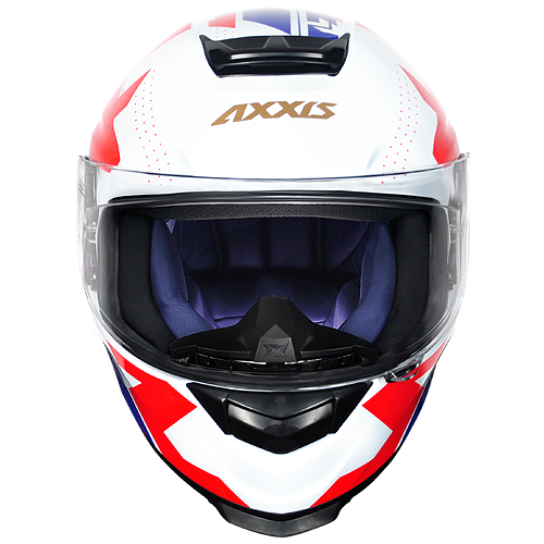 Capacete Axxis Eagle Diagon Branco/Azul/Vermelho