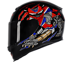 Capacete Axxis Eagle Animals Preto/Vermelho