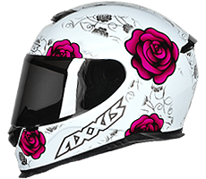 Capacete Axxis Eagle Flowers Branco/Rosa