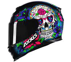 Capacete Axxis Eagle Skull Preto/Azul