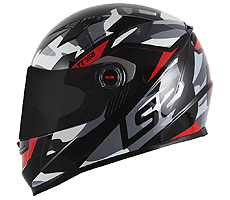 Capacete LS2 FF358 Tank Camo Preto/Vermelho