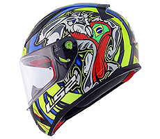 Capacete LS2 FF353 Rapid Alex Barros Réplica Azul