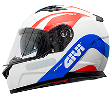 Capacete Givi 50.5 Pista Branco/Vermelho/Azul