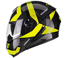 Capacete Peels Urban Vértice Preto Brilhante Com Amarelo