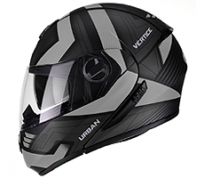 Capacete Peels Urban Vértice Preto Fosco Com Prata