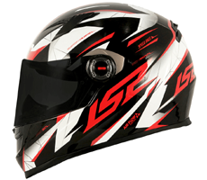 Capacete LS2 FF358 Draze Preto/Branco/Vermelho
