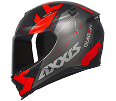 Capacete Axxis Eagle Diagon Preto Fosco/Vermelho