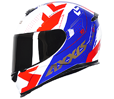 Capacete Axxis Eagle Diagon Branco/Azul/Vermelho